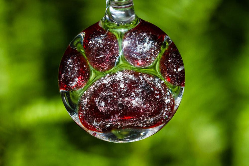 Paw Print Pendants with Infused Cremation Ashes